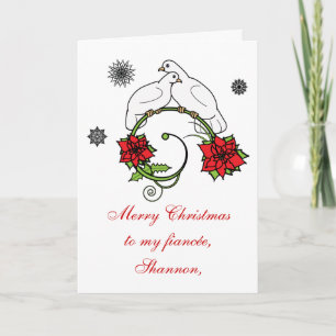 Tarjeta Festiva Personalizable de nombre de la novia: Navidades