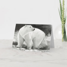 Tarjeta Festiva Personalizable de vacaciones del oso polar