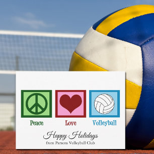 Tarjeta Festiva Personalizable de Voleibol por la Paz