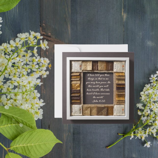 Tarjeta Festiva Personalizable descargable Humble Frame Bible Vers (Subido por el creador)
