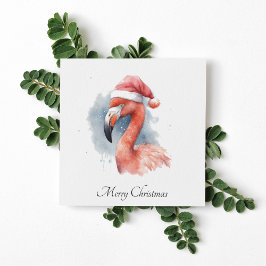 Tarjeta Festiva personalizable Flamingo navidades
