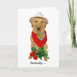 Tarjeta Festiva Personalizable Funny Lab Valentine