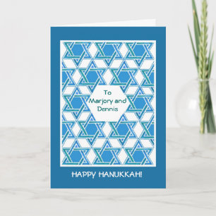 Tarjeta Festiva Personalizable Hanukkah Star of David Greeting Car
