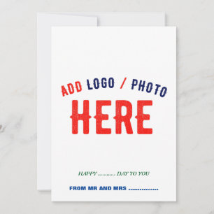 TARJETA FESTIVA PERSONALIZABLE MODERNO ESTILO BLANCO VERIFICADO MA