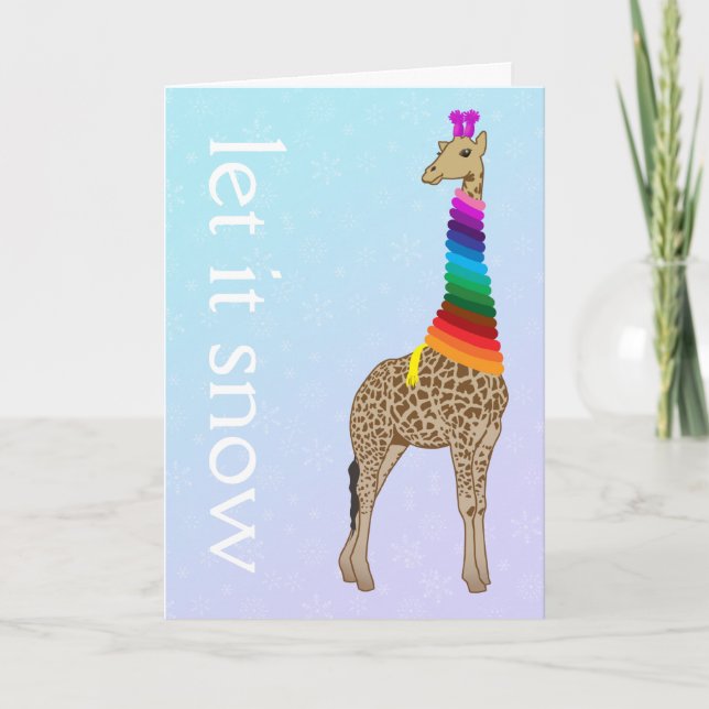 Tarjeta Festiva Personalizable: Que nieve (Anverso)