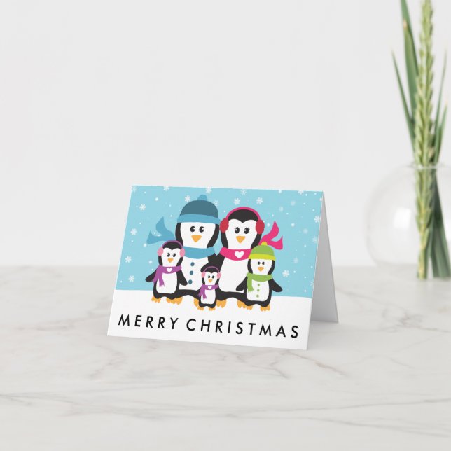 Tarjeta Festiva Personalización de feriado de Navidades familiares (Anverso)