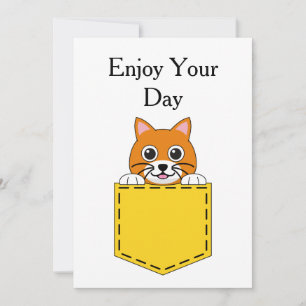 Tarjeta Festiva Personalización de gato de Mascota de bolsillo