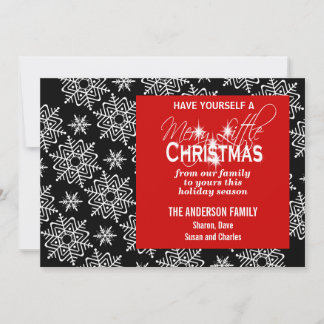 Tarjeta Festiva PERSONALIZACIÓN del copo de nieve de los Navidades