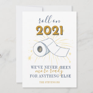 Tarjeta Festiva Personalización del papel higiénico de Año Nuevo 2