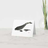 Personalizada la madre y el bebé de ballenas grise