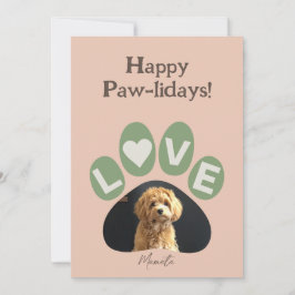 Tarjeta Festiva Personalizada querida Fur Baby Paw