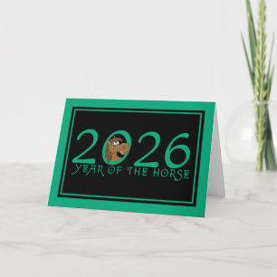 Tarjeta Festiva Personalizado 2026 Año Nuevo chino del caballo