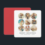 Tarjeta Festiva Personalizado 9 Fotos Recuerdos modernos de famili<br><div class="desc">Añade fotos de perros mascotas personalizados,  gatos o pájaros,  familiares y amigos con un marco simple.</div>