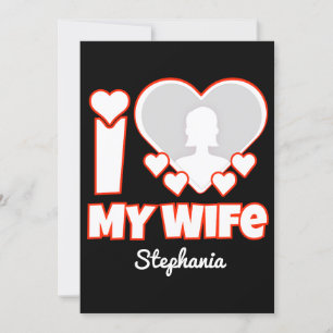 Tarjeta Festiva Personalizado Amo A Mi Esposa - Añadir Nombre y Fo