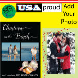 Tarjeta Festiva Personalizado Beach 🎄 Navidades Collage<br><div class="desc">Nos vemos en el mar... el Collage de fotos de la colección de Navidades Beach Seashells hará que su temporada de vacaciones sea alegre y luminosa. Personalizado Beach 🎄 Navidades Seashells Collage Collage de fotos Diseño Celebra la magia de las vacaciones con un toque costero! 🎄 🏖️ Esta tarjeta personalizado...</div>