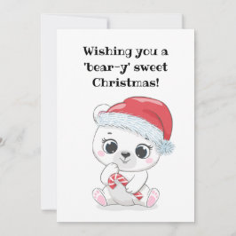 Tarjeta Festiva Personalizado Beary First Christmas QR Code Tarjet