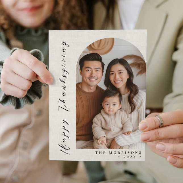 Tarjeta Festiva Personalizado blanco de lienzo Foto Feliz Día de A (Subido por el creador)