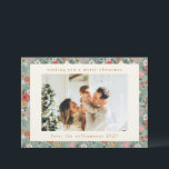 Tarjeta Festiva Personalizado Botánico Verde De Sage 2 Navidades D<br><div class="desc">Personalizado botánico verde sabio 2 tarjeta de vacaciones para Navidades fotográficos</div>