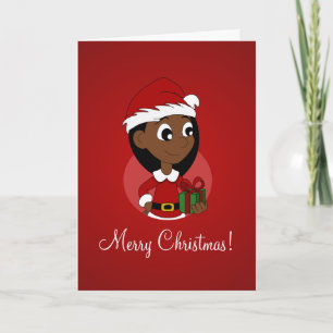 Tarjeta Festiva personalizado chica navidades
