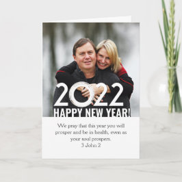 Tarjeta Festiva Personalizado Christian 2 Foto Feliz Año Nuevo 202