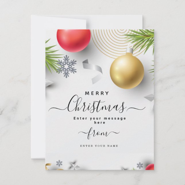 Tarjeta Festiva Personalizado ChristMass personalizado (Anverso)