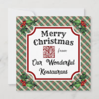 Personalizado Código QR Navidades de restaurante r