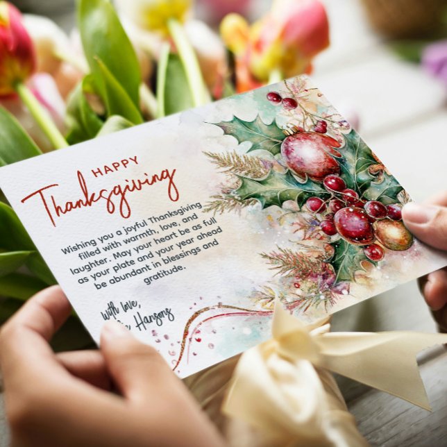 Tarjeta Festiva Personalizado de Acción de Gracias del Arreglo de  (Subido por el creador)