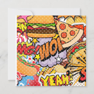 Tarjeta Festiva Personalizado de alimentos