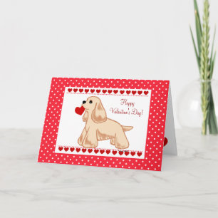Tarjeta Festiva Personalizado de American Cocker Spaniel Valentine