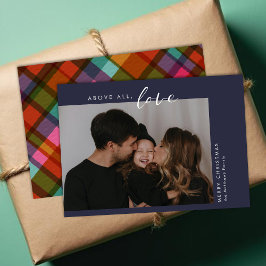 Tarjeta Festiva Personalizado de amor moderno Navidades de fotos e