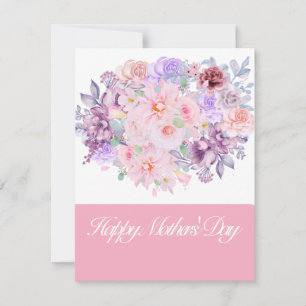 Tarjeta Festiva Personalizado de Bouquet acuarela vibrante floral