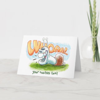 Tarjeta Festiva personalizado de caracol gracioso