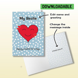 Tarjeta Festiva Personalizado de corazón rojo escribe el Día de Ga