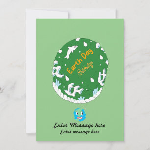 Tarjeta Festiva Personalizado de cumpleaños del Día de la Tierra