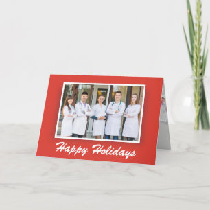 Tarjeta Festiva Personalizado de Felices Fiestas   Corporativa