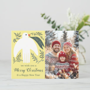 Tarjeta Festiva Personalizado de feriado de Navidades de Peace Dov
