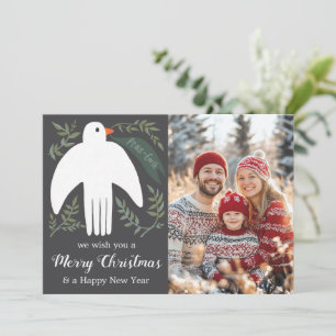 Tarjeta Festiva Personalizado de feriado de Navidades de Peace Dov