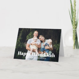 Tarjeta Festiva Personalizado de fotografía familiar moderno con t