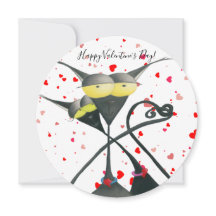 Personalizado de gato negro y gris