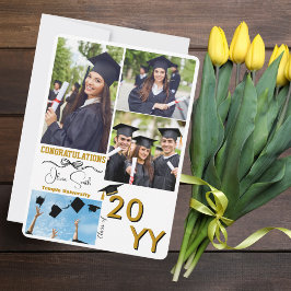 Tarjeta Festiva Personalizado de Graduación 4 Foto Felicitaciones