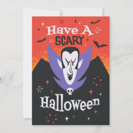Tarjeta Festiva Personalizado DE HALLOWEEN VAMPIRE