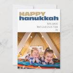 Tarjeta Festiva Personalizado de Hanukkah simple lindo feliz<br><div class="desc">Tarjeta de vacaciones personalizada para Personalizados de Hanukkah simple feliz</div>