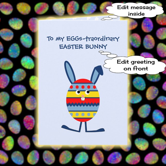 Tarjeta Festiva Personalizado de huevo de pascua texto divertido a (Subido por el creador)