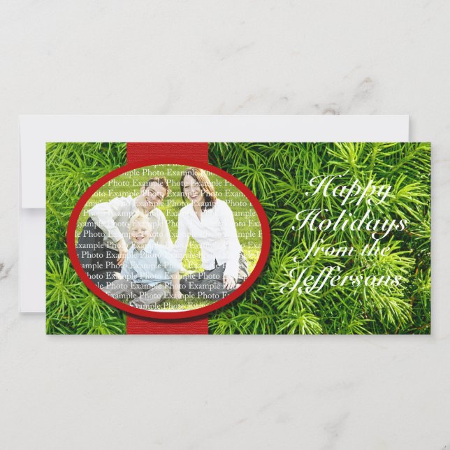 Tarjeta Festiva Personalizado de imágenes de la familia de plantil (Anverso)