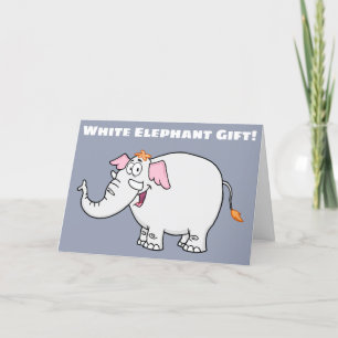 Tarjeta Festiva Personalizado de intercambio de Elefantes Blancos