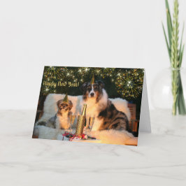 Tarjeta Festiva Personalizado de la Feliz Año Nuevo de los amigos
