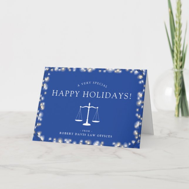 Tarjeta Festiva Personalizado de la Oficina del Abogado Felices Fi (Anverso)