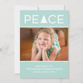 Tarjeta Festiva Personalizado de la paz moderna foto árbol de vaca