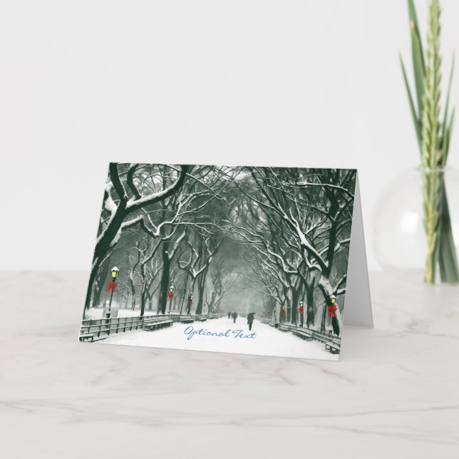 Tarjeta Festiva Personalizado de la trayectoria Nevado del Central (Anverso)