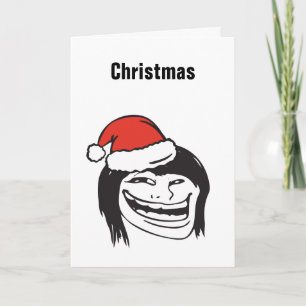 Tarjeta Festiva Personalizado de Meme Troll Le Me Woman del